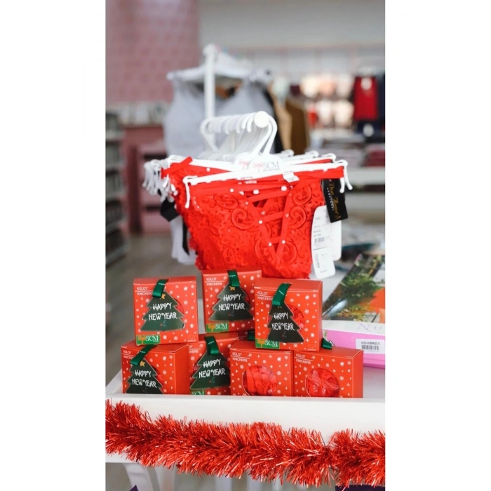 KADIN DANTELLİ KIRMIZI DETAYLI KÜLOT