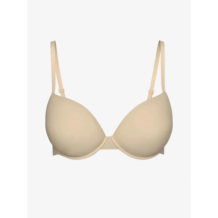 SCM LINGERIE TEN RENGİ Balenli Dolgulu Düz Tişört Sütyen