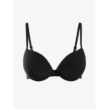 SCM LINGERIE Siyah Balenli Dolgulu Düz Tişört Sütyen