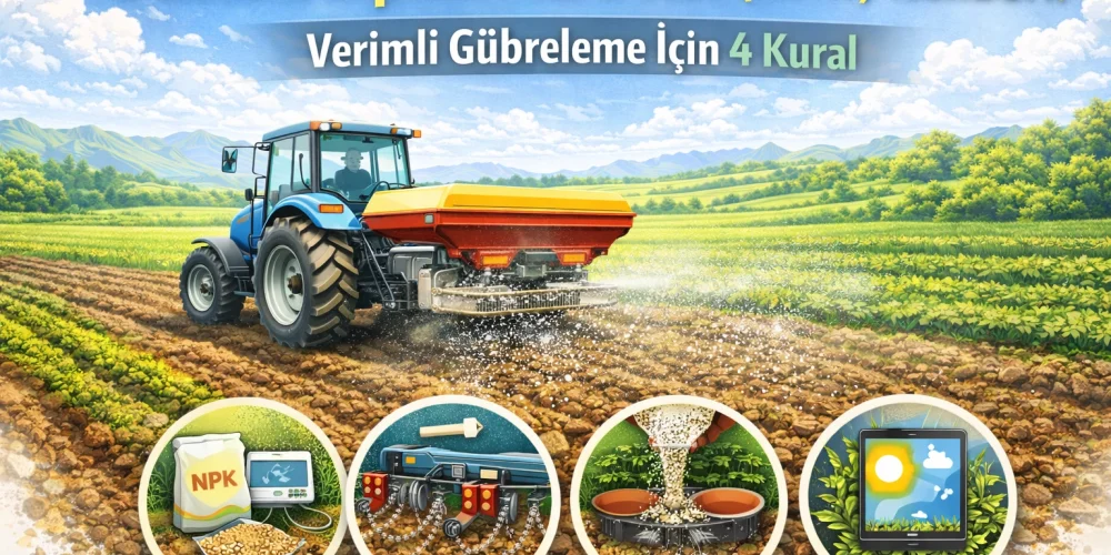 Gübre Serpme Makinesi (Fırfır) Rehberi: Verimli Gübreleme İçin 4 Kural