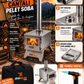 ZiraiSepet Katlanabilir Çantalı Çadır Sobası - Portatif Kamp Sobası