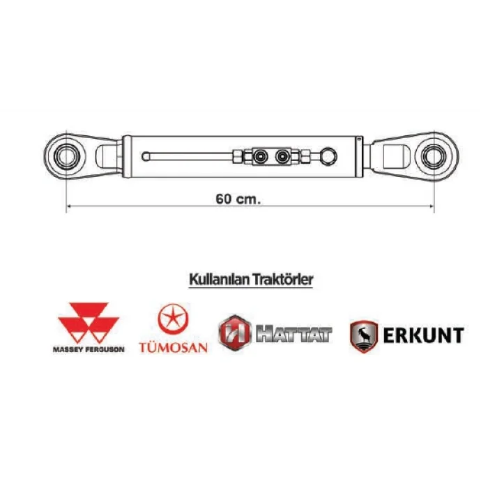 Bozyiğitler Traktör Hidrolik Ortakol - 60 Cm