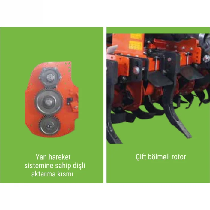 Köylü Çift Çıkışlı Standart Tarla Tipi Rotovatör