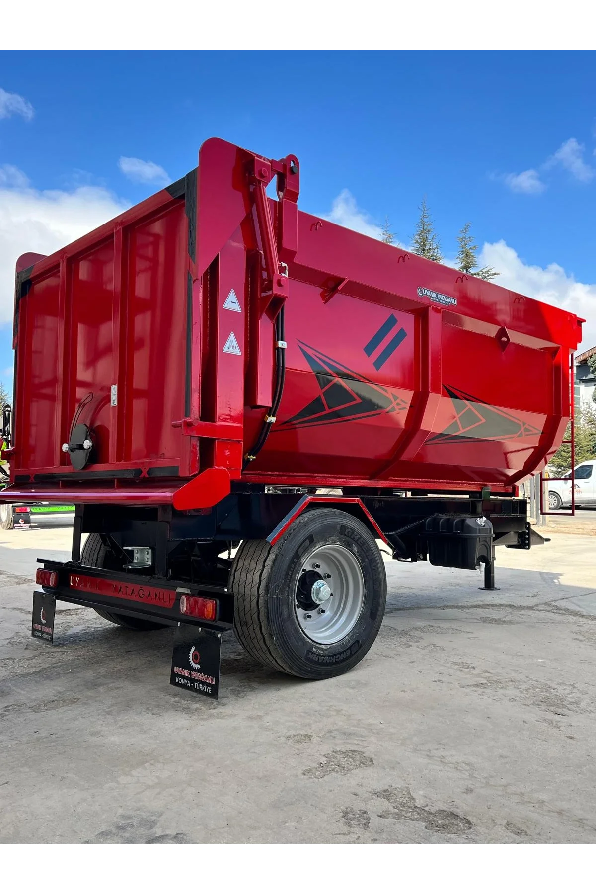 Uyanık Yatağanlı Tek Dingil Havuz Kasa Römork