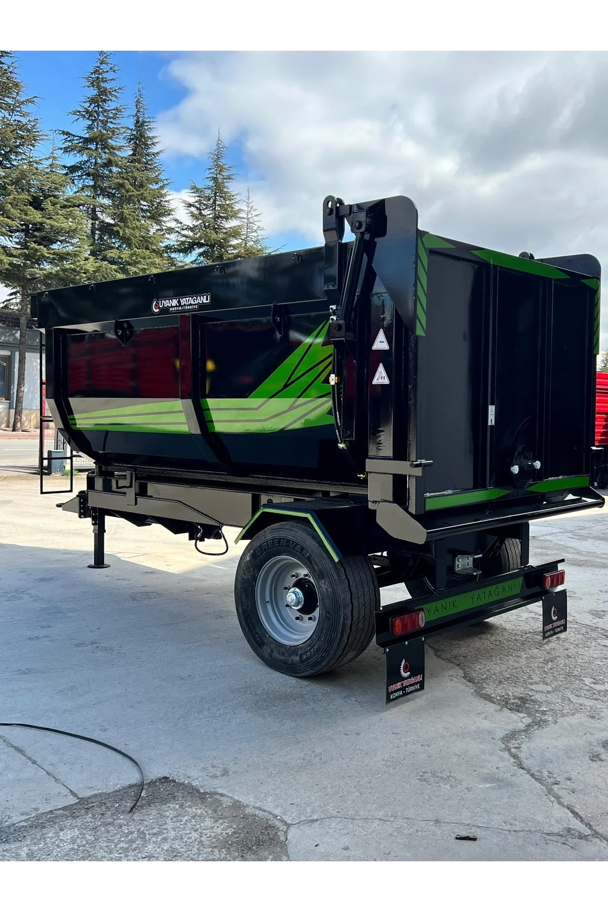 Uyanık Yatağanlı Tek Dingil Havuz Kasa Römork