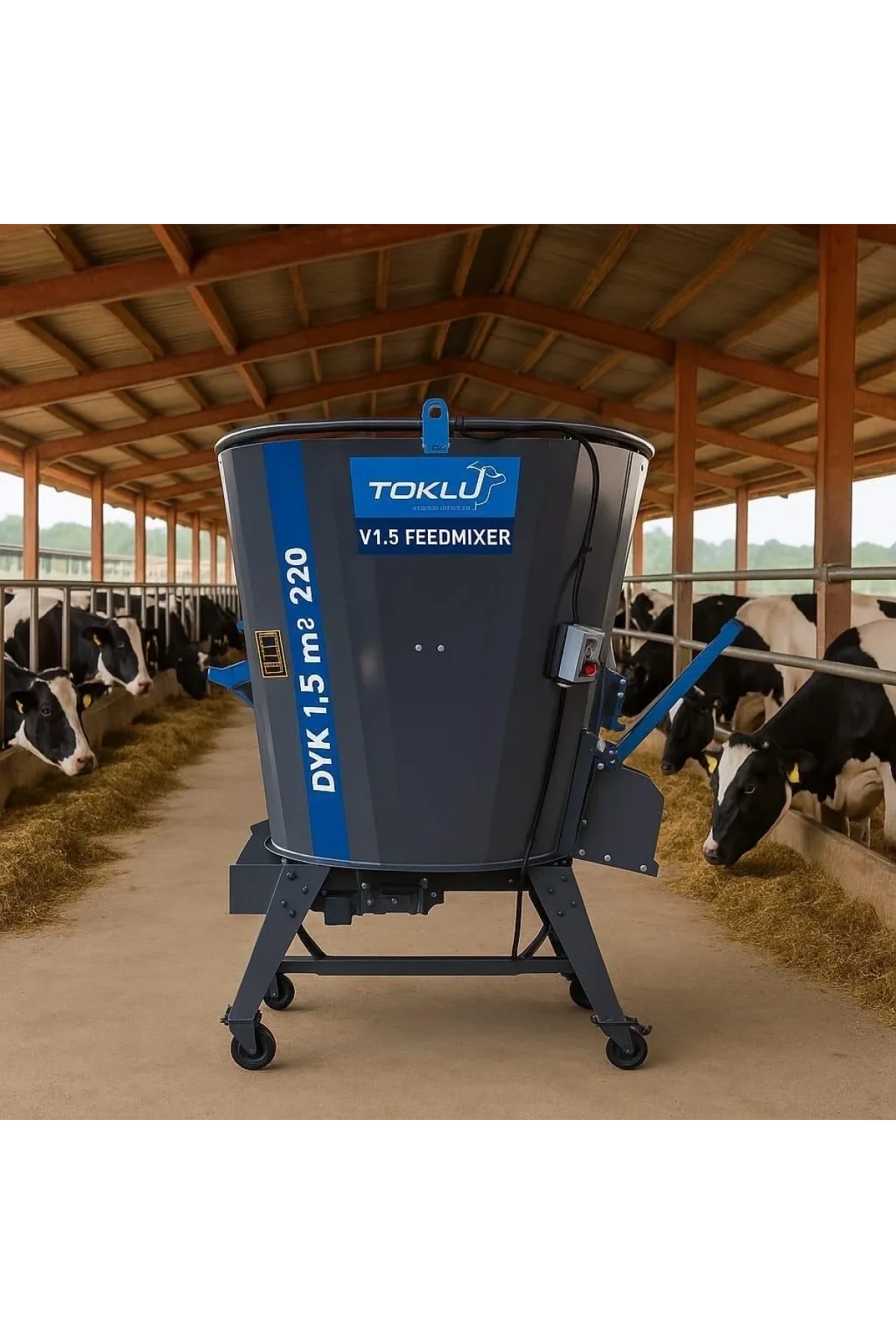 Toklu Dikey Yem Karma Makinesi 220V (ev elektriği ile çalışır)