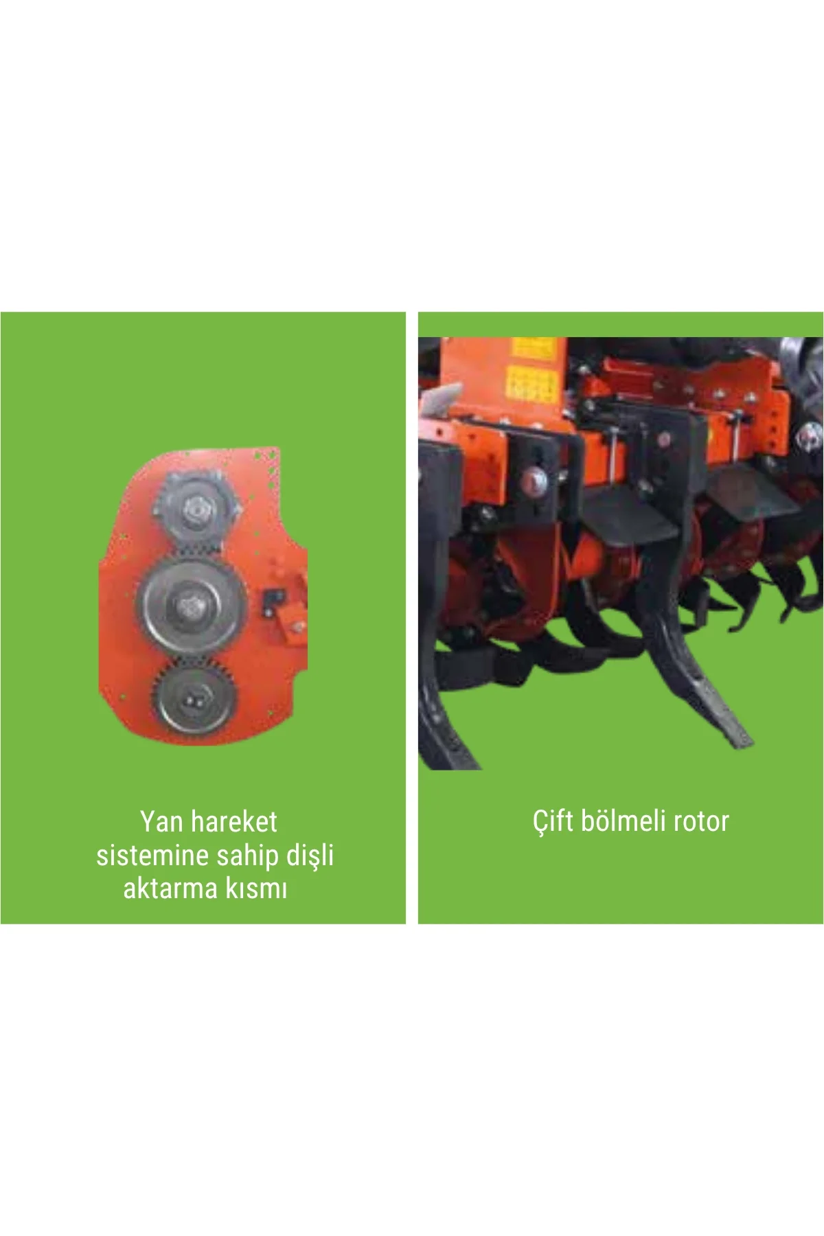 Köylü Çift Çıkışlı Standart Tarla Tipi Rotovatör