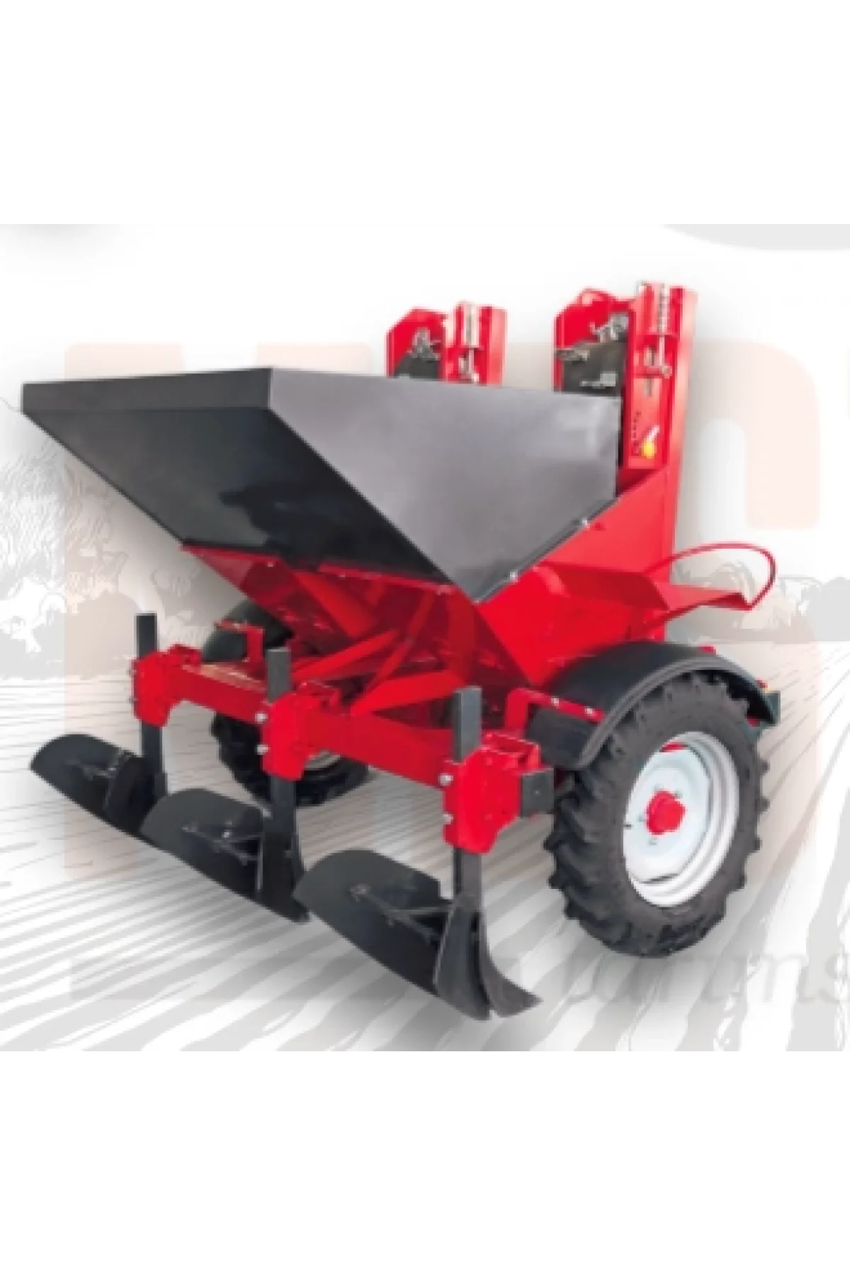 PDO 2N İki Sıralı Yarım Otomatik Patates Ekim Makinası (lastik bantlı)
