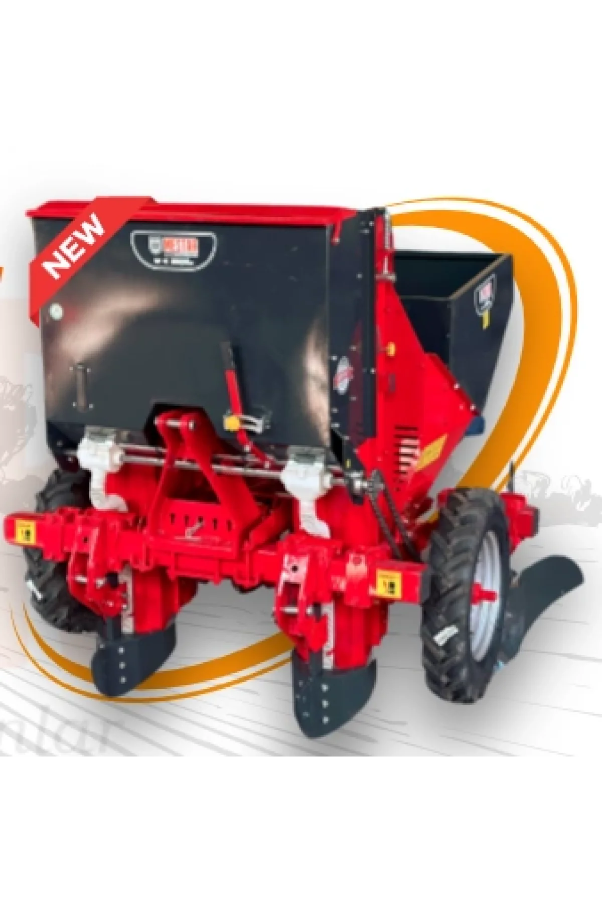 PDO 2N İki Sıralı Yarım Otomatik Patates Ekim Makinası (lastik bantlı)