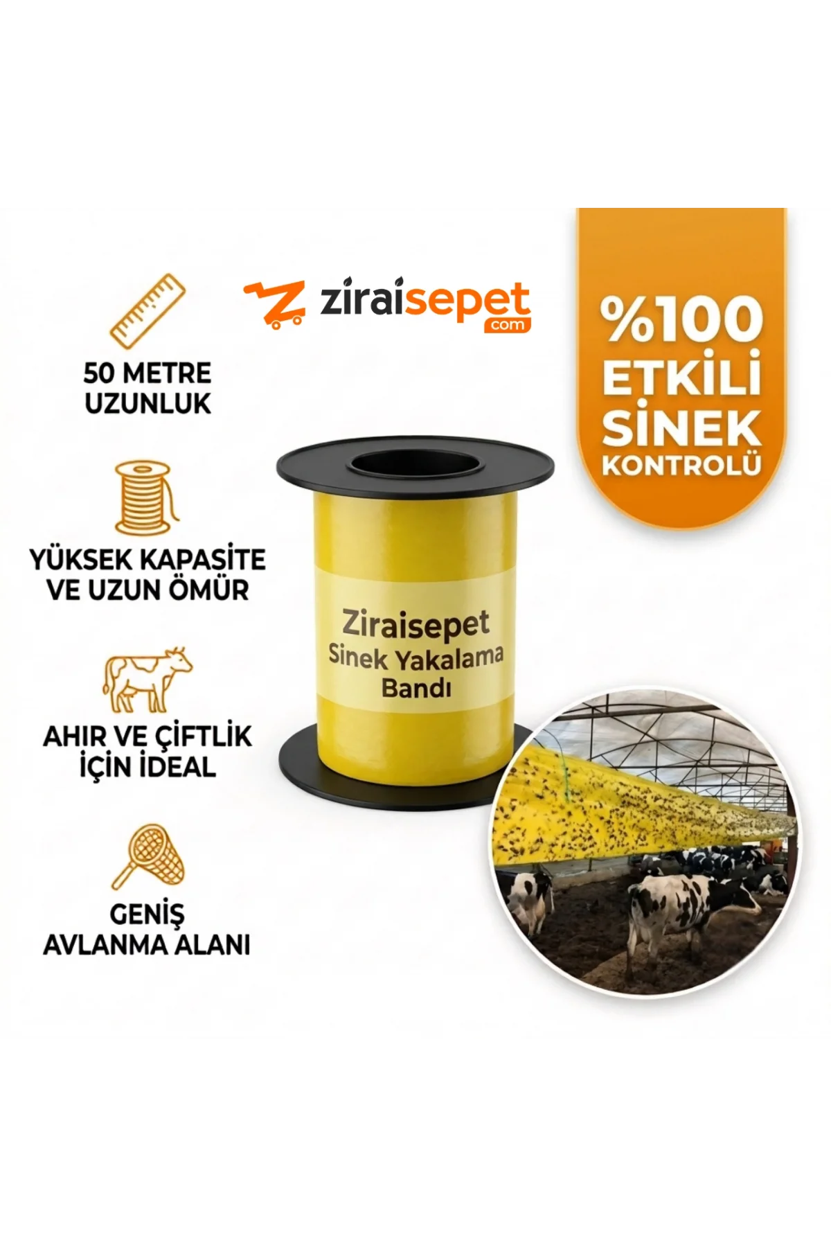 Sinek Yakalama Bandı 30x50 Metre