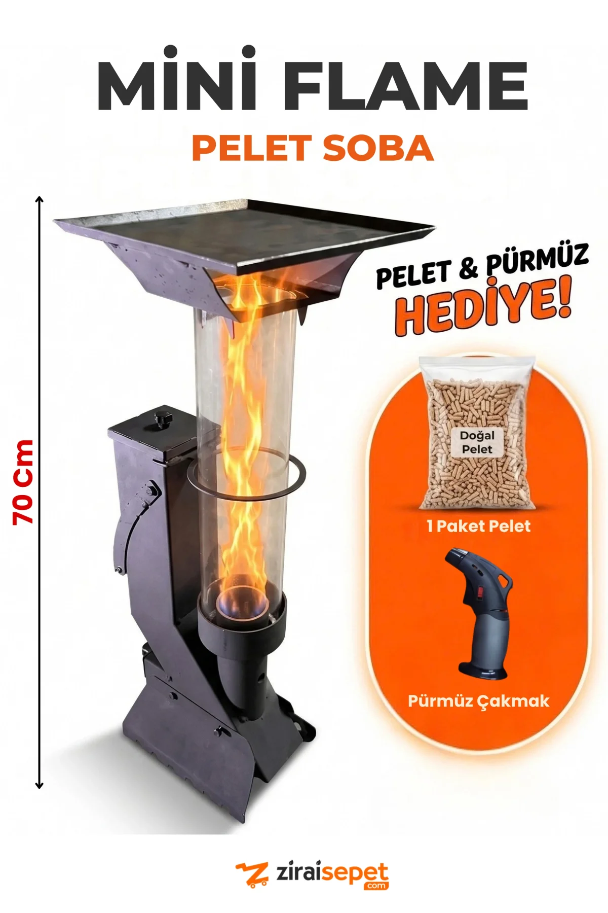Ziraisepet Mini Flame Pelet Soba