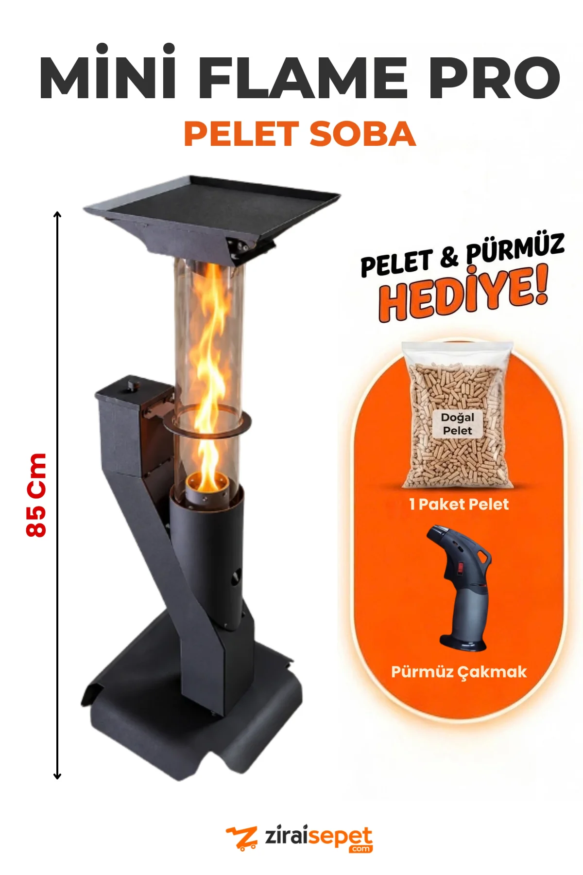 Ziraisepet Mini Flame Pro Pelet Soba