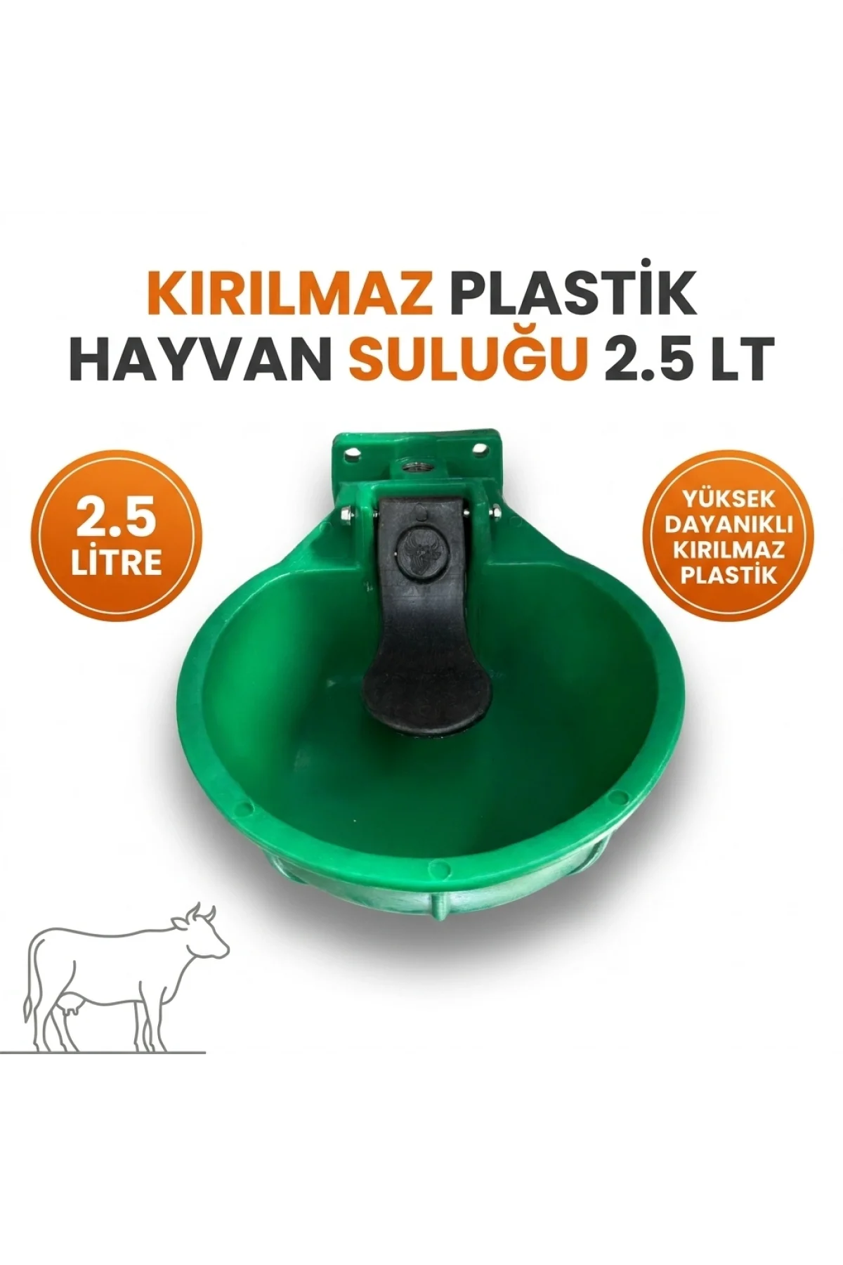 Zrs Kırılmaz Plastik Hayvan Suluğu 2.5 lt