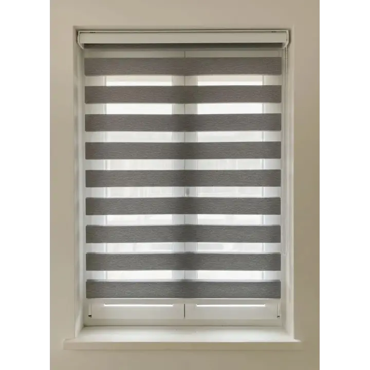 105/200 Antrasit Blackout Zebra Perde /( Hazır Ölçü)