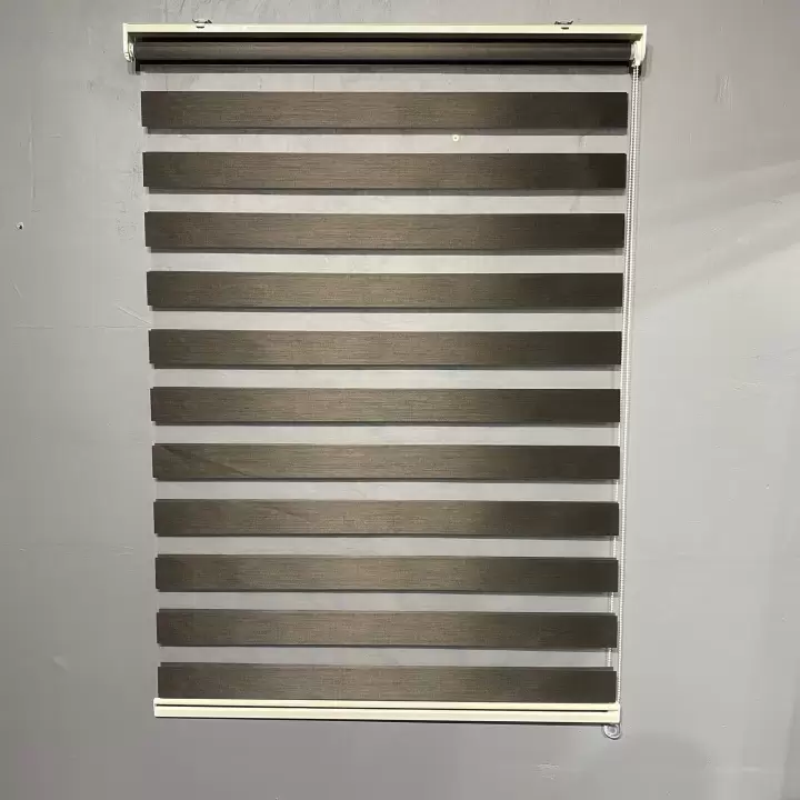 Acı Kahverengi Bambu Zebra Perde