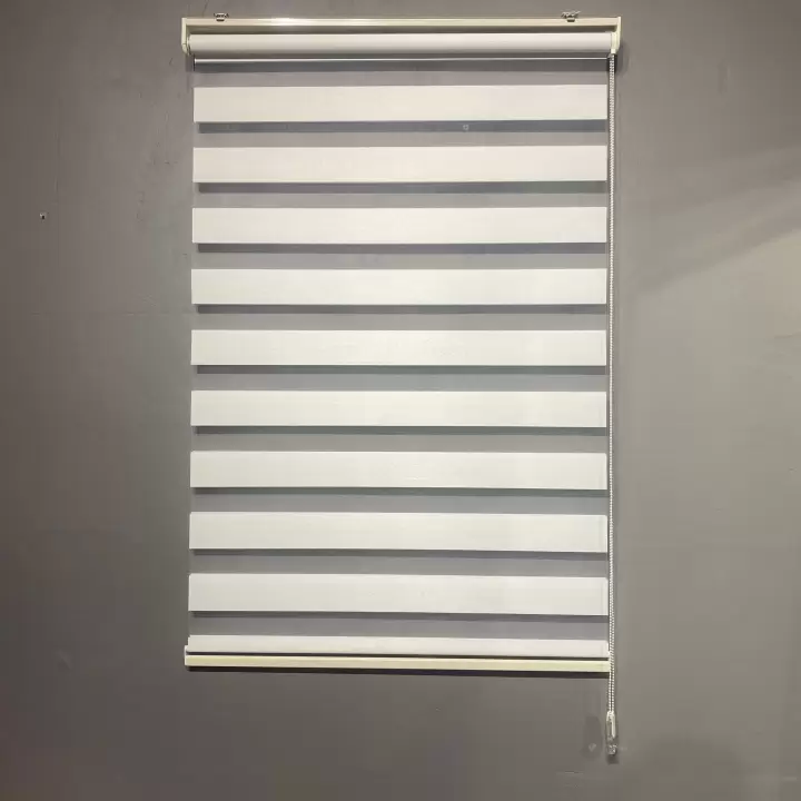 Beyaz Bambu Zebra Perde