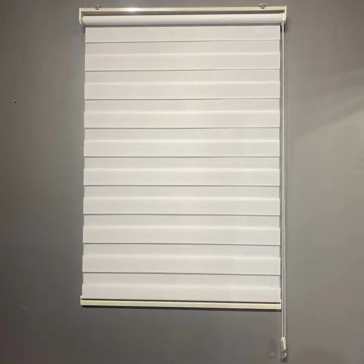 Beyaz Bambu Zebra Perde