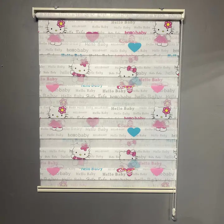 Hello Kitty (Hello Baby) Baskılı Zebra Perde