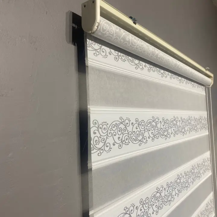 Jakar Sarmaşık Desen Plise Zebra Perde