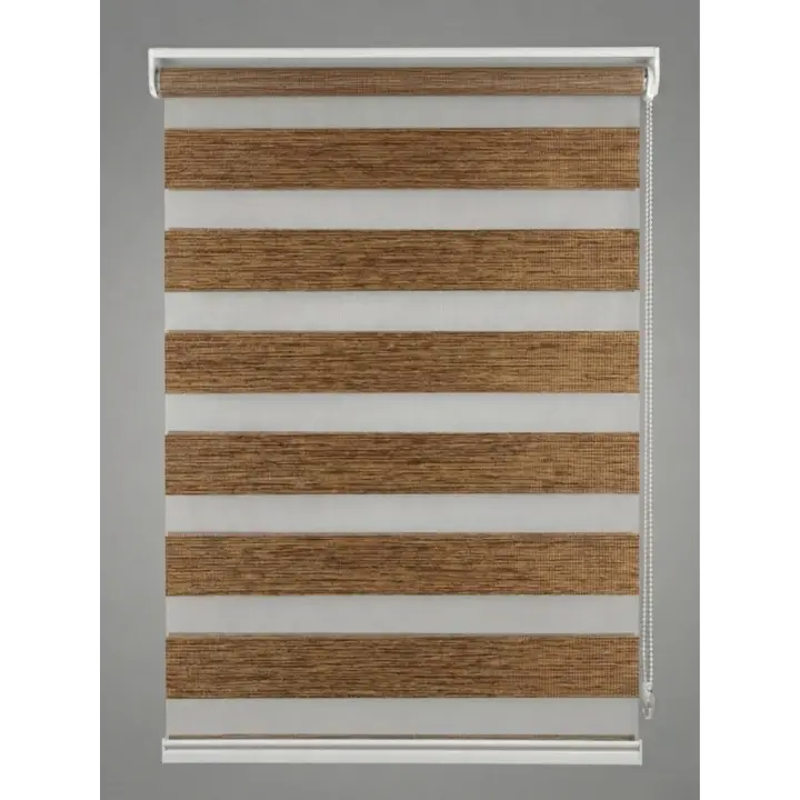 Kahverengi Bambu Zebra Perde