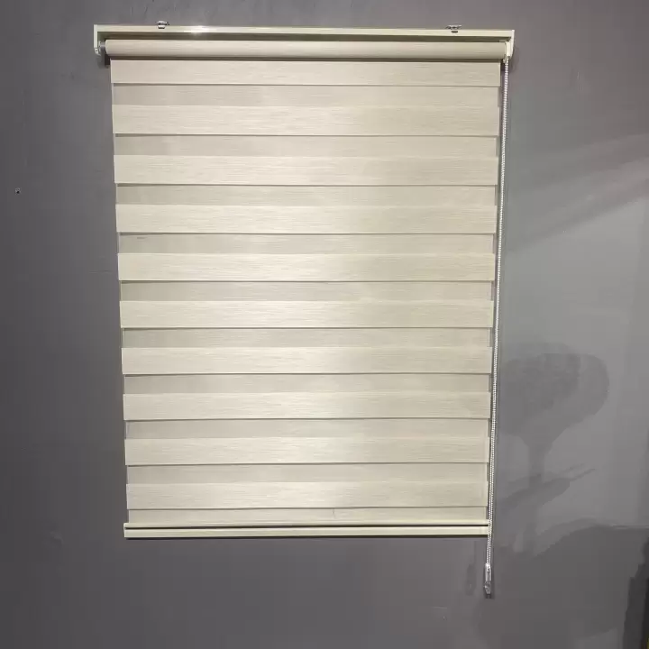 Krem Bambu Zebra Perde