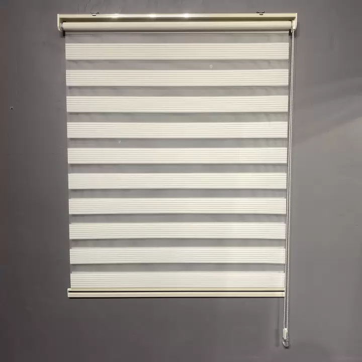 Krem (Ekru) Dar Plise Zebra Perde