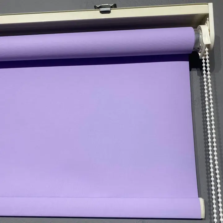 Lila Mat Polyester Stor Perde