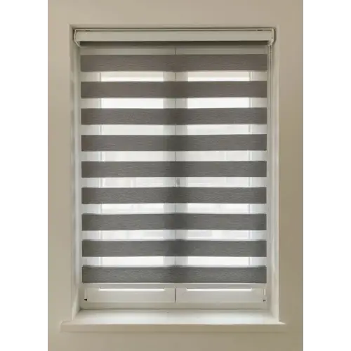 105/200 Antrasit Blackout Zebra Perde /( Hazır Ölçü)