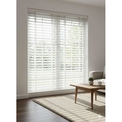 50 mm Beyaz Ahşap Jaluzi Perde