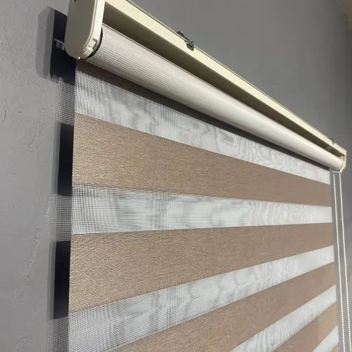 Bej Blackout (Karartma) Zebra Perde