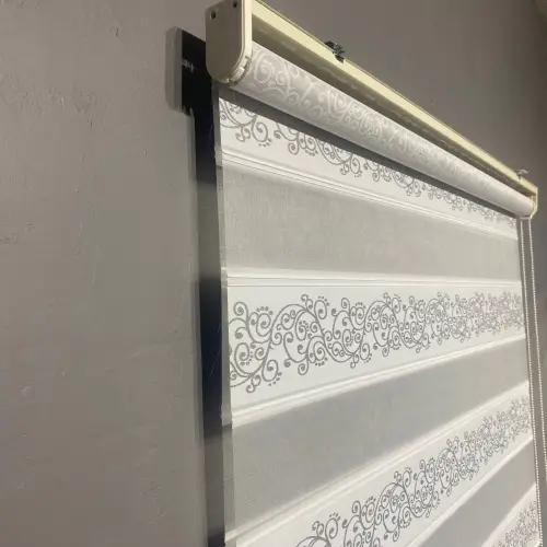 Jakar Sarmaşık Desen Plise Zebra Perde