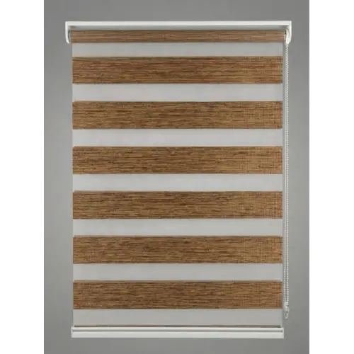 Kahverengi Bambu Zebra Perde