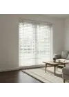 50 mm Beyaz Ahşap Jaluzi Perde