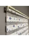 Denizcilik Nesneleri Baskılı Zebra Perde