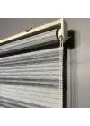 Gri - Antrasit Bambu Plise Zebra Perde