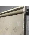 Kahverengi Jakar Çiçekli Stor Perde