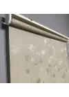 Kahverengi Jakar Çiçekli Stor Perde