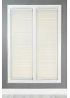 Kırık Beyaz (Ekru) Plise Perde - Cam Balkon Perdesi