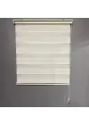 Krem Geniş Plise Zebra Perde