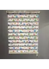 Renkli Toplar Baskılı Zebra Perde