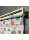 Renkli Toplar Baskılı Zebra Perde