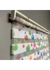 Renkli Toplar Baskılı Zebra Perde