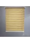 Sütlü Kahverengi Bambu Zebra Perde