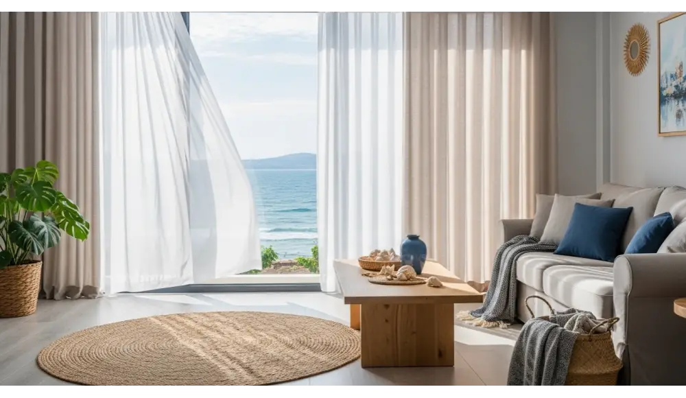Deniz Kenarı Esintisi: Evinize Tatil Havası Katacak Perde Modelleri