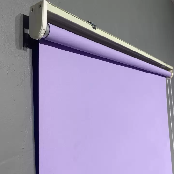 Lila Mat Polyester Stor Perde