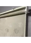Kahverengi Jakar Çiçekli Stor Perde