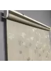 Kahverengi Jakar Çiçekli Stor Perde