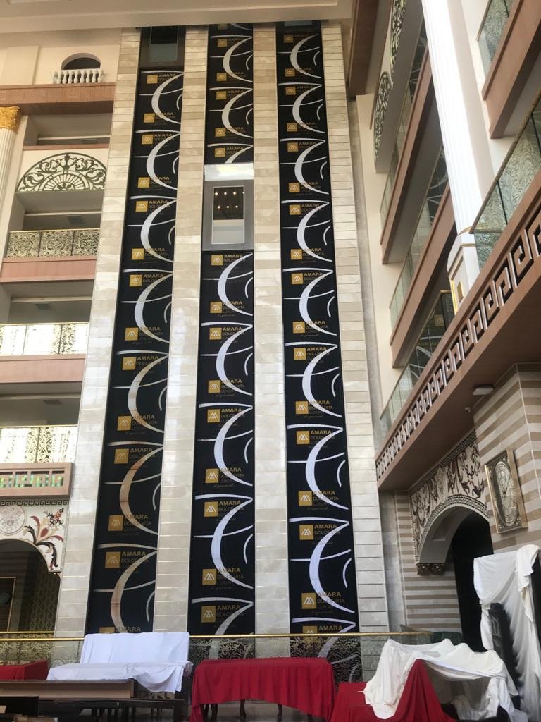 Baskılı Otel Asansör Perdesi