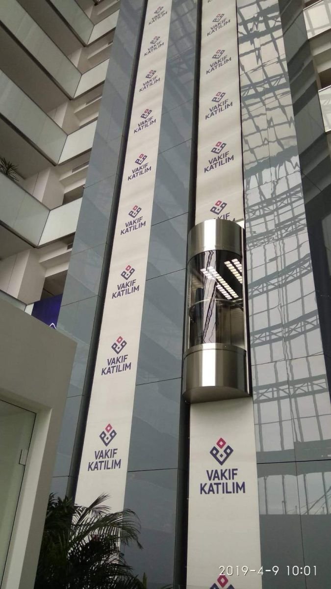 Banka Baskılı Asansör Perdesi