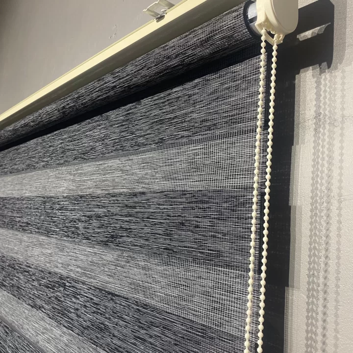 Antrasit Bambu Zebra Perde